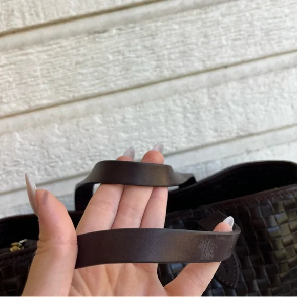 DOONEY & BOURKE Woven XL Lilliana Brown Sorrento Tote Shoulder Bag Satchel - Picture 4 of 12